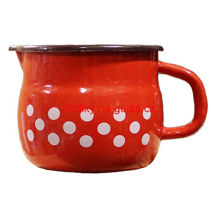 Smaltovaný hrnek s výlevkou 1 L