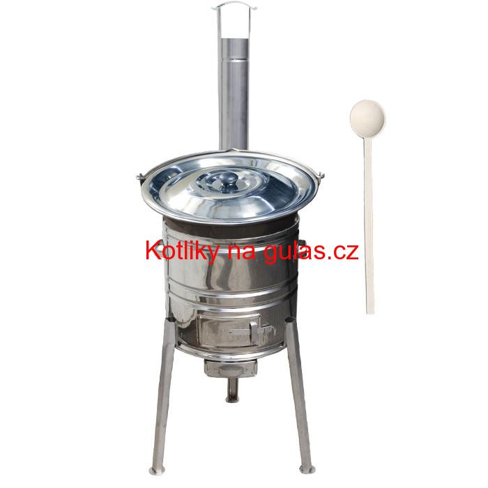 Nerezový kotlíkový set 40 Luxus + nerezový kotlík 20 L (1,5 mm)