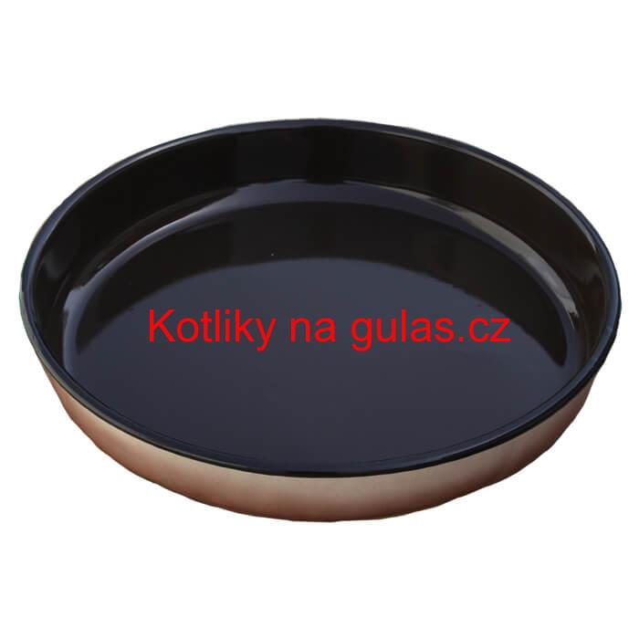 Smaltovaný kulatý pekáč 38 cm, výška 6,2 cm