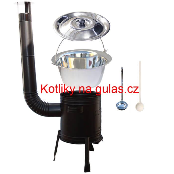 Nerezový kotlík 22 L (0,8 mm) + kovová kotlina 42 CLASSIC (KOV)
