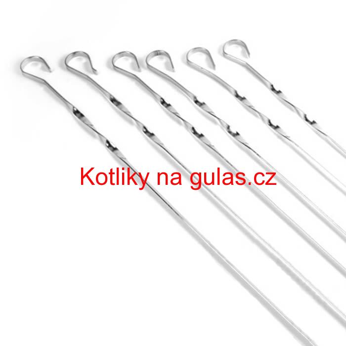 Jehly na špízy 6 ks, 56 cm