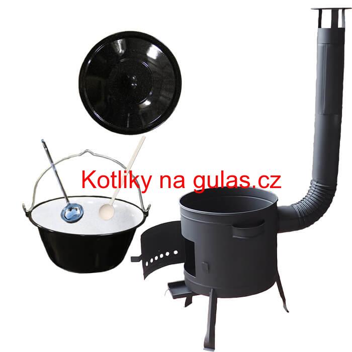 Kotlíkový gulášový set 36 PLUS 600 + smaltovaný kotlík 13 L