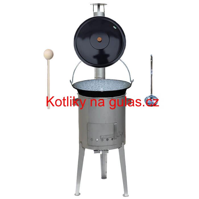 Smaltovaný kotlík 20 L (1,2 mm) + nerezová kotlina 42 cm LUXUS