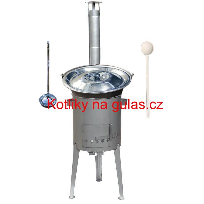 Nerezový kotlík 15 L (1,5 mm) + nerezová kotlina 36 cm LUXUS