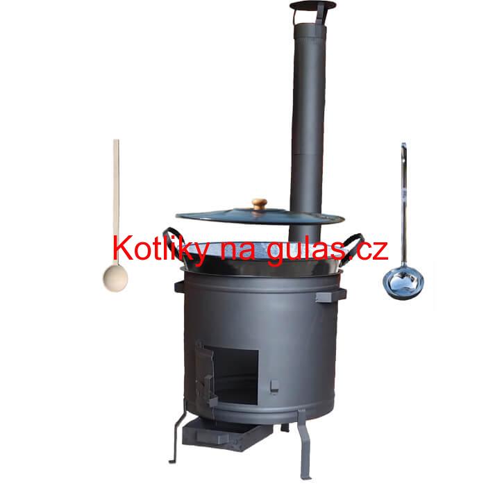 Smaltovaný kotel 60 L + žáruvzdorná kotlina 53 cm PLUS 600