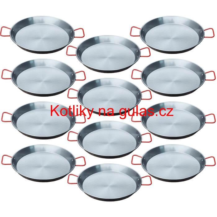 Paella Tapas catering 24 cm - 12 ks ocelových pánví