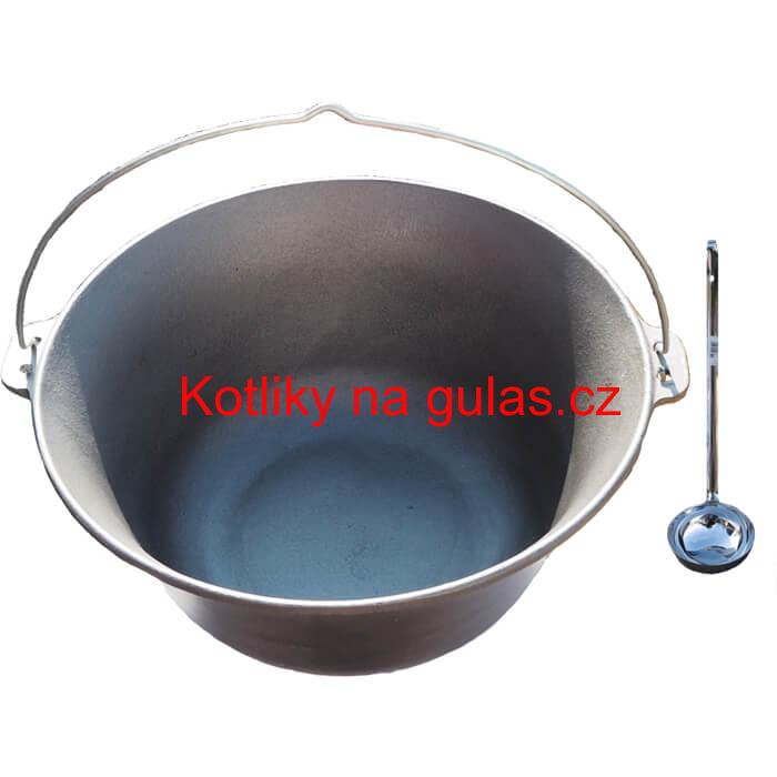 Litinový kotlík 14,5 L + Nerezová naběračka