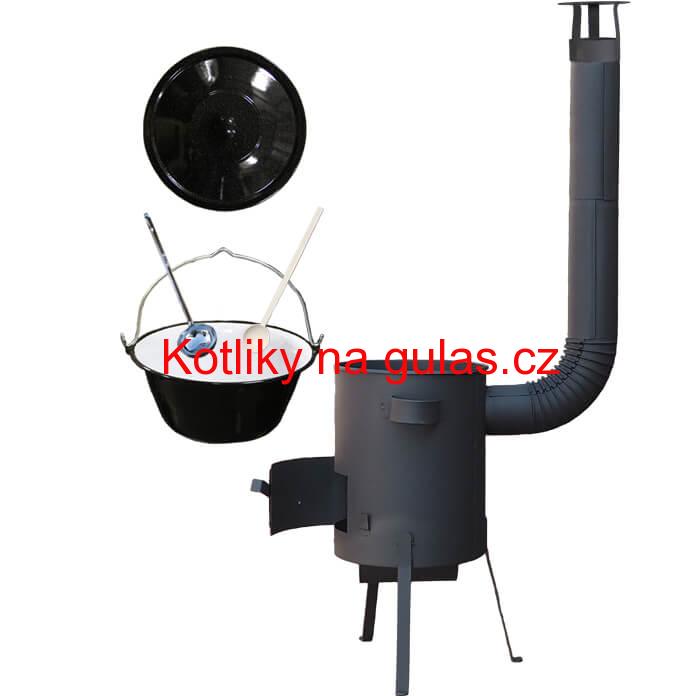 Smaltovaný kotlík 20 L + žáruvzdorná kotlina 42 PLUS 600 4 MM