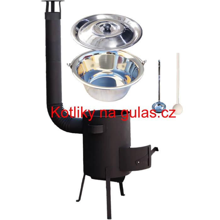 Nerezový kotlík 22 L (0,8 mm) + žáruvzdorná kotlina 42 PLUS 600 4 MM