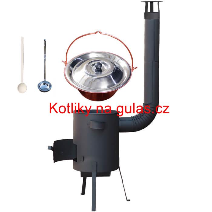 Měděný kotlík 30 L (1,2 mm) + žáruvzdorná kotlina 45 PLUS 600 4 MM