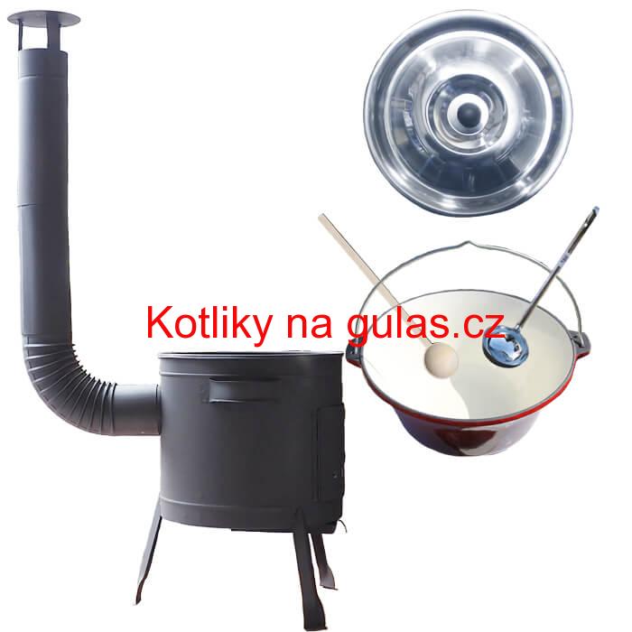 Litinový kotlík se smaltovanou úpravou 16 L + nízká kotlina 36 PLUS 600