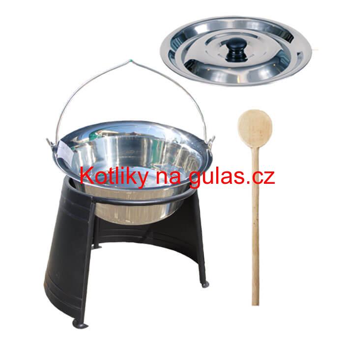 Nerezový kotlík 22 L + chránič plamene