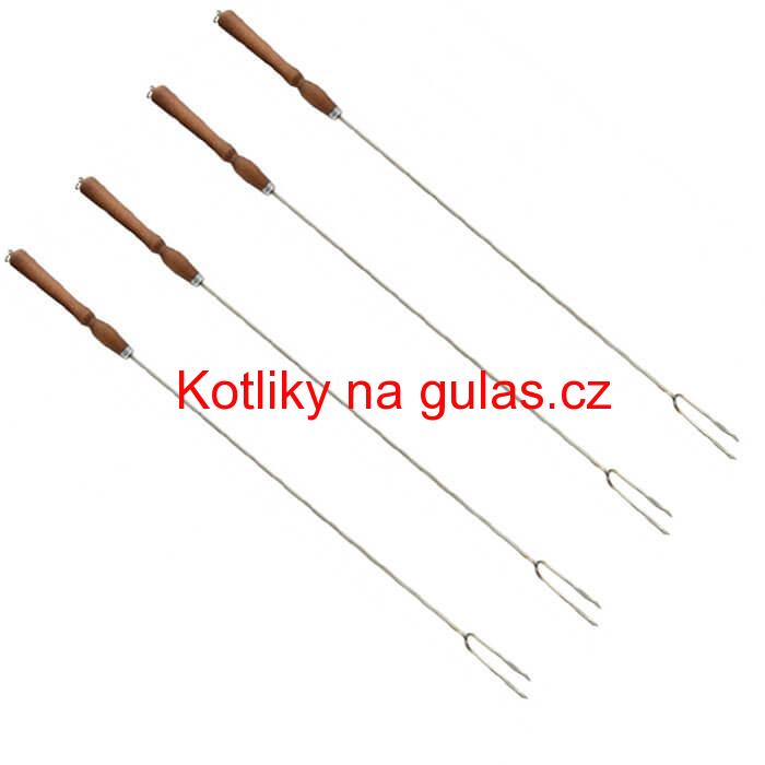 Vidličky na opékání 90 cm, 4 ks NEREZ