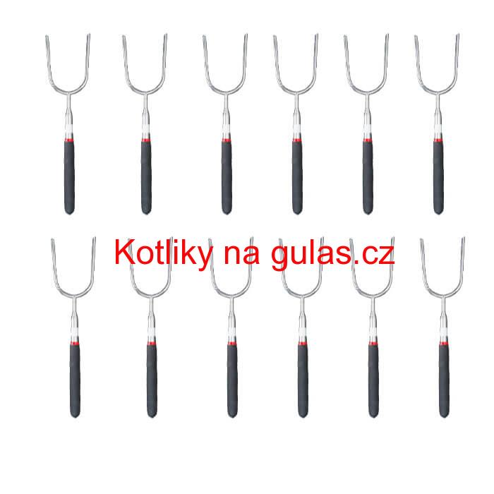 Vidličky na opékání 24,5 cm - 84,5 cm - teleskopické 12 ks