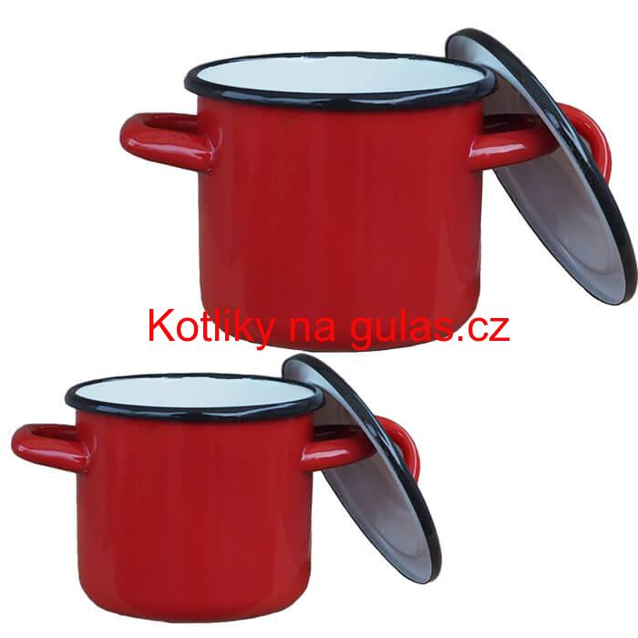 Smaltované hrnce s poklicemi 1 L + 2 L Classic