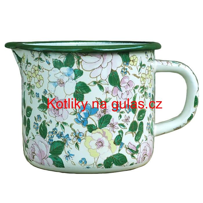 Smaltovaný hrnek s výlevkou 1 L DECOR