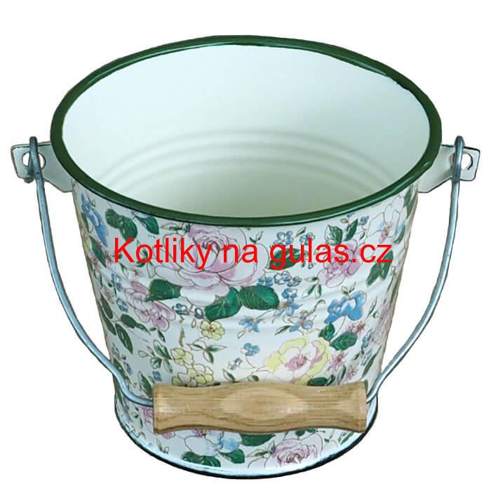 Smaltované vědro 1 L DECOR