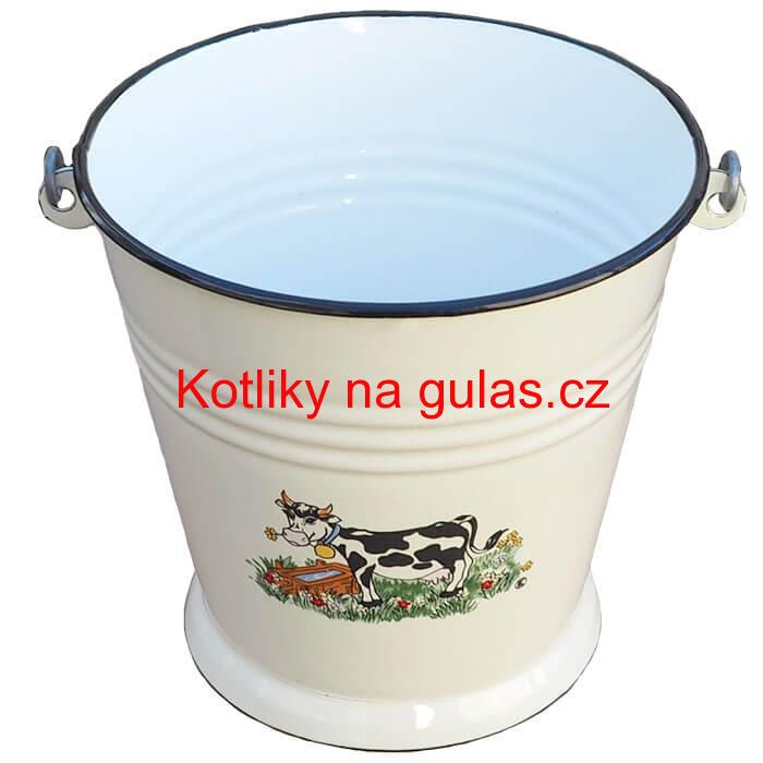 Smaltované vědro 5 L DECOR Kravička
