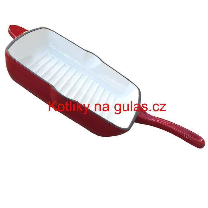 Litinová pánev na grilování se smaltovaným povrchem 26 cm Strong Mold