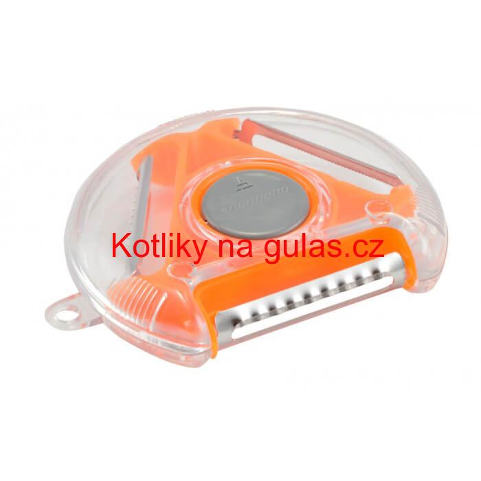 Škrabka s trojicí břitů a s vykrajovátkem oček