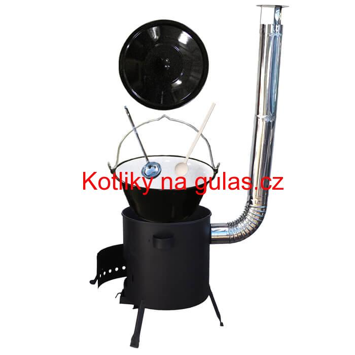 Smaltovaný kotlík 30 L + žáruvzdorná kotlina (1 mm) 42 PLUS 600