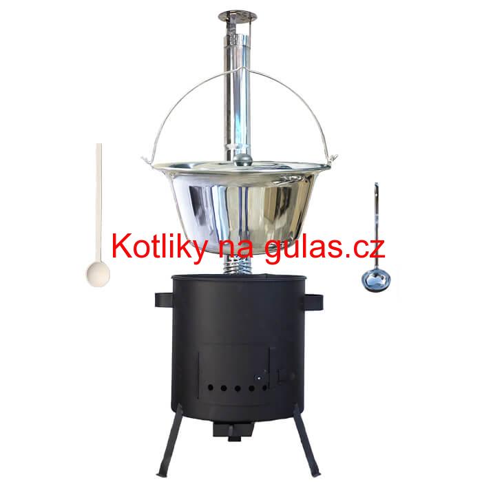 Nerezový kotlík 20 L (1,2 mm) + žáruvzdorná kotlina (1 mm) 42 PLUS 600