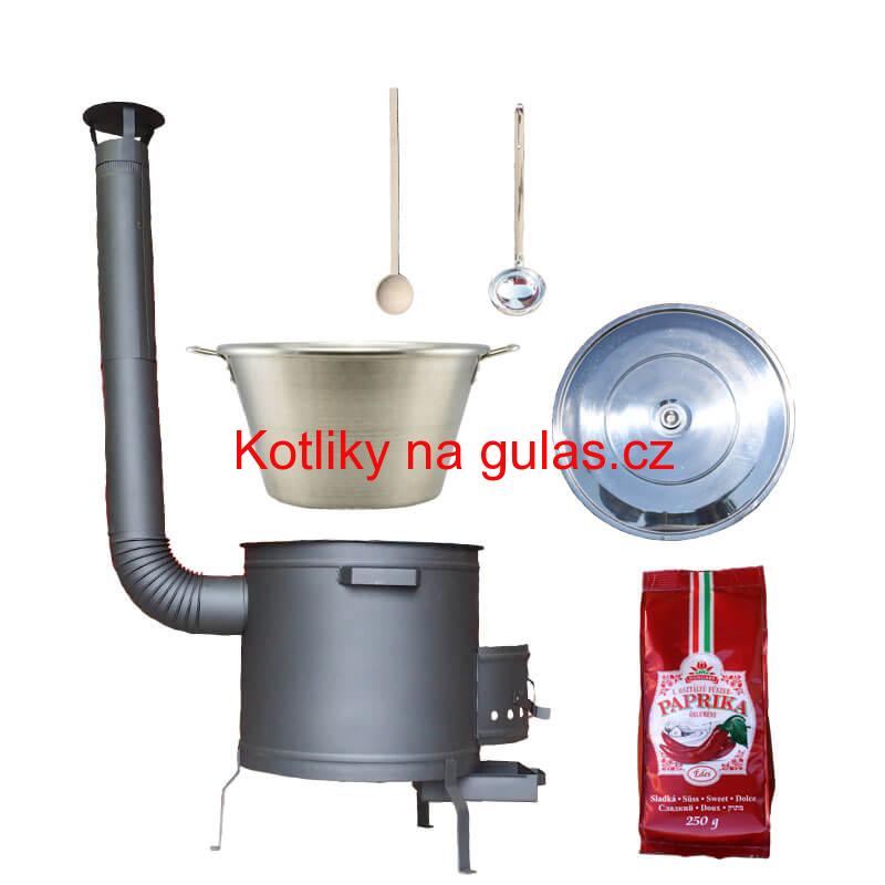 Nerezový kotel 70 L + žáruvzdorná kotlina 56 cm PLUS 600+ Sladká paprika GURMÁN 250 g BIG PARTY