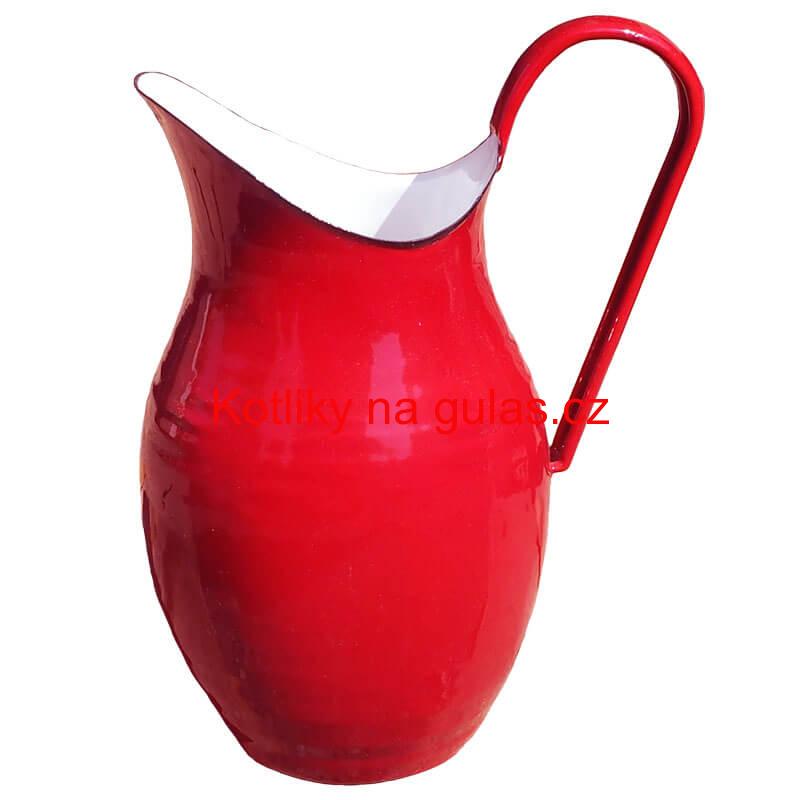 Smaltovaná konvice na vodu 2 L ČERVENÁ