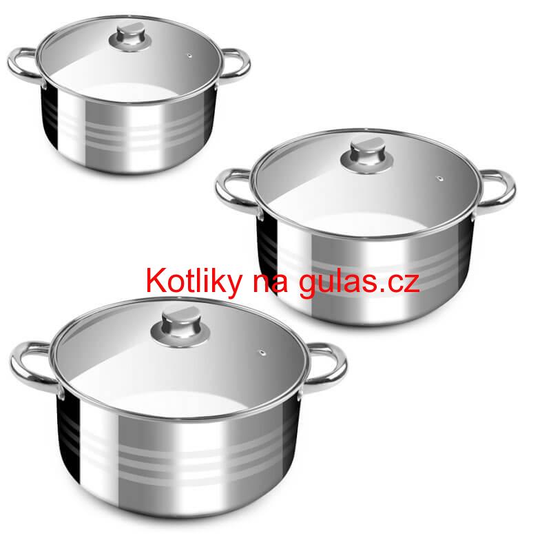 Nerezové kastróle 3 ks
