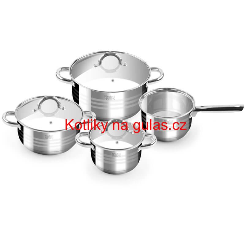 Nerezové hrnce 4 ks