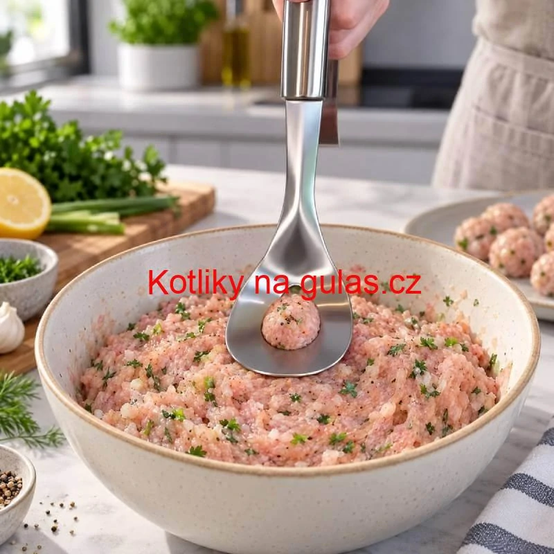 Nerezové tvořítko na masové kuličky a knedlíčkyNerezové tvořítko na masové kuličky a knedlíčky