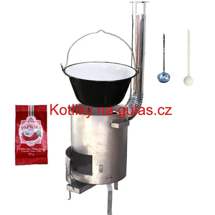 Smaltovaný kotlík 25 L (1,2 mm) + nerezová kotlina (1,5 mm) 42 cm STRONG EXCLUSIVE