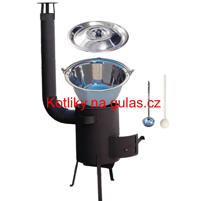 Nerezový kotlík 15 L (1,2 mm) INOX + žáruvzdorná kotlina 36 PLUS 600 4 MM