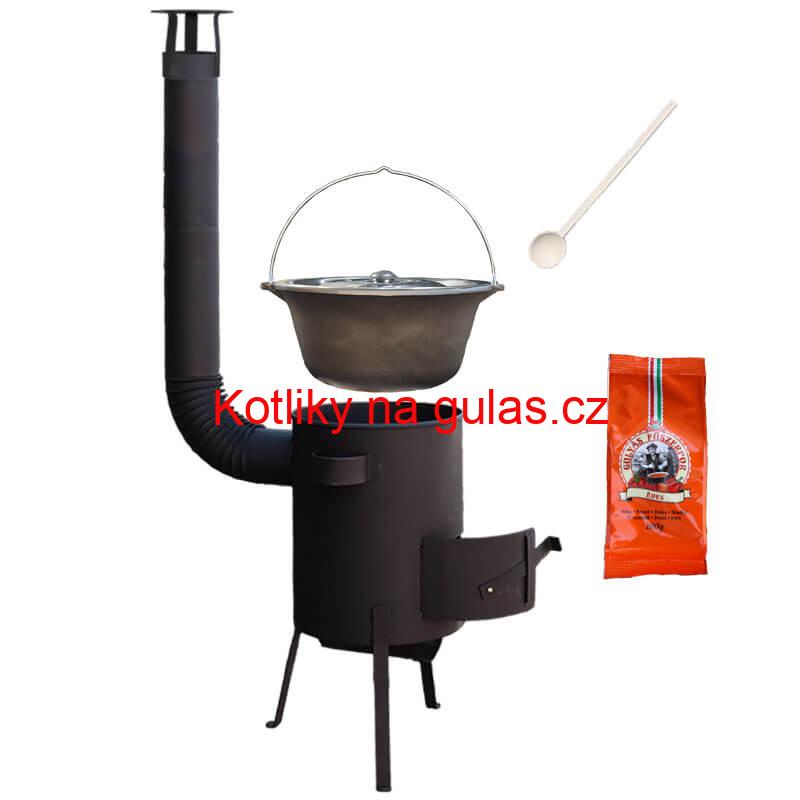 Litinový kotlík 16 L + žáruvzdorná kotlina 36 PLUS 600 4 MM