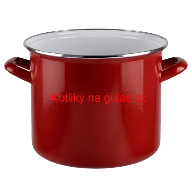 Smaltovaný hrnec s poklicí 5,2 l červený + pikantní směs koření 50 g Kotlíkový guláš