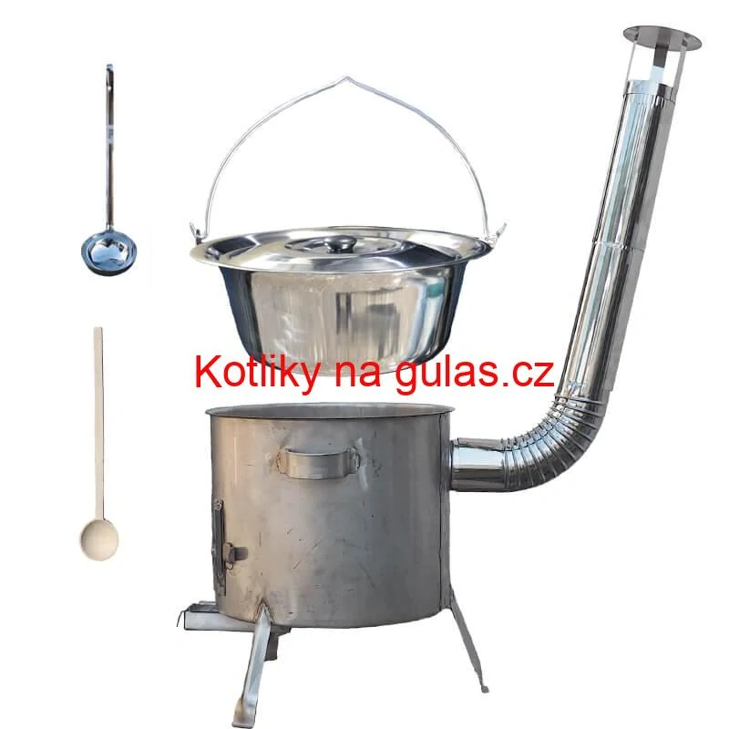 Nerezový kotlík 30 L (1,2 mm) INOX + nerezová kotlina 45 cm (1,5 mm) STRONG CLASSIC