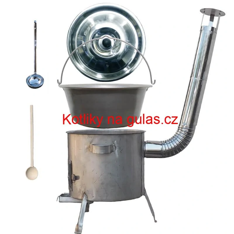 Nerezový kotlík 30 L (1,5 mm) + nerezová kotlina 45 cm (1,5 mm) STRONG CLASSIC