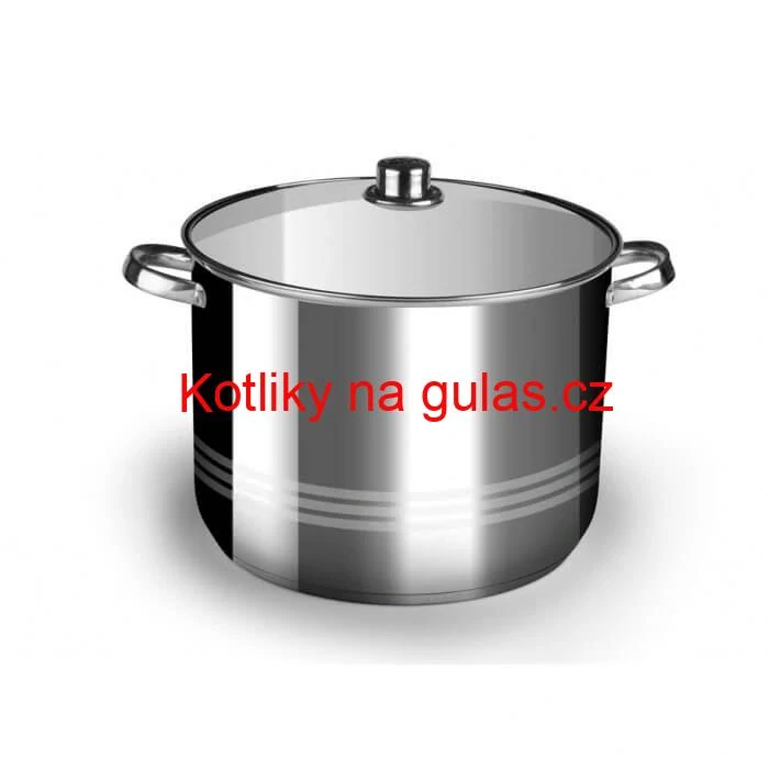 Nerezový hrnec 7 L + skleněná poklice
