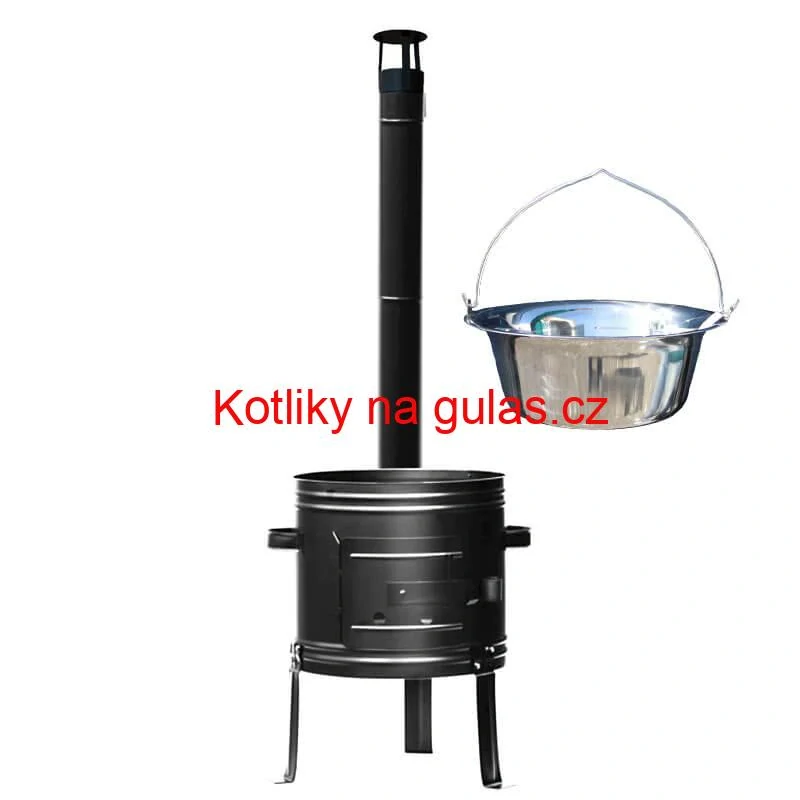 Nerezový kotlík 22 L + kovová kotlina 42 (KOV) + demontovatelné nožičky