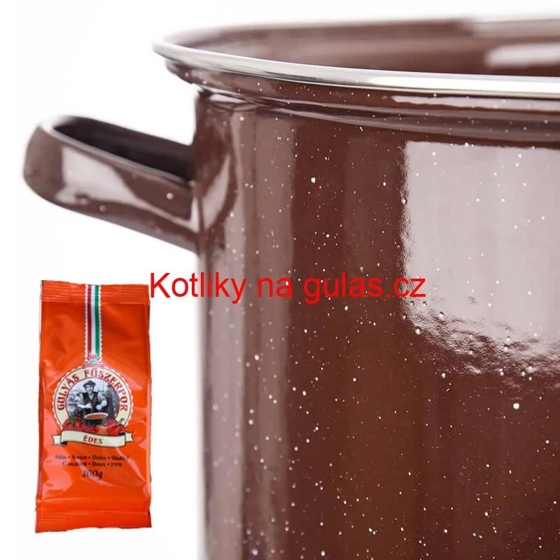 Hrnec hrubostenný smaltovaný bez poklice 20 l FALCO + paprikový pepř na guláš - sladké 100 g