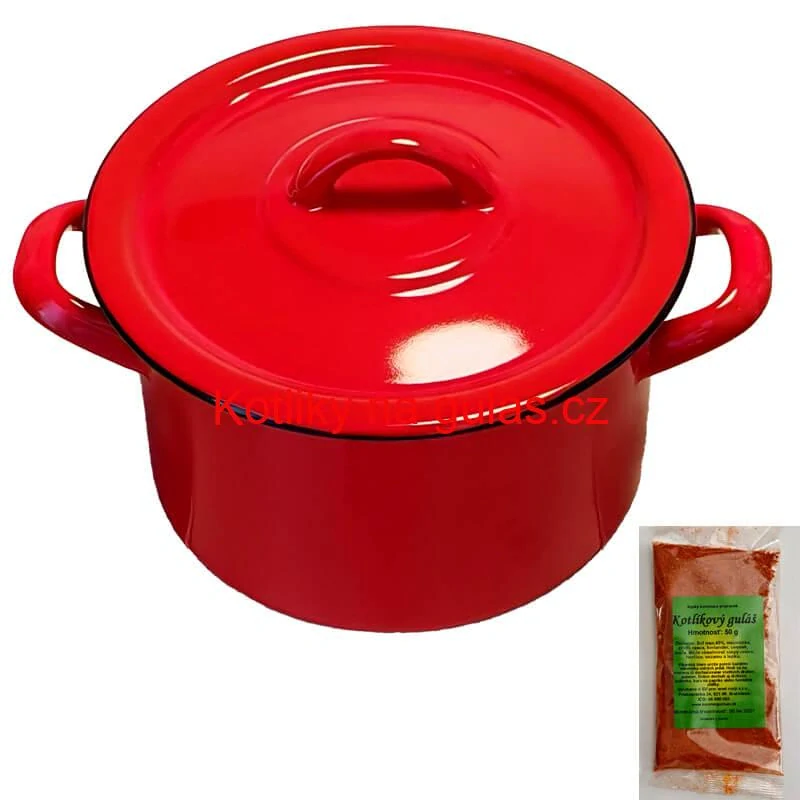Smaltovaný hrnec s poklicí COMBI 9,5 l + směs koření na kotlíkový guláš 50 g