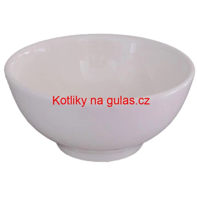 Keramické misky na servírování guláše 15 cm 12 ks bílé
