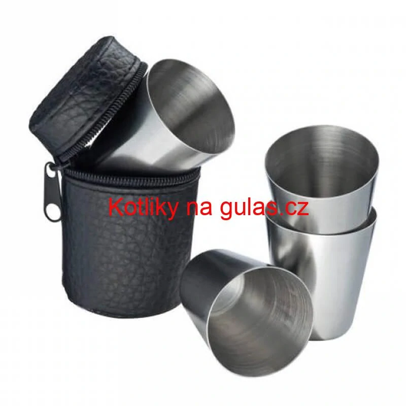 Turistické sklenice v pouzdru 4 ks 20 ml