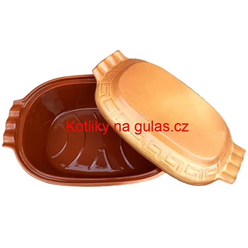 Římská mísa / pekáč z glazované terakotové hlíny 6 l