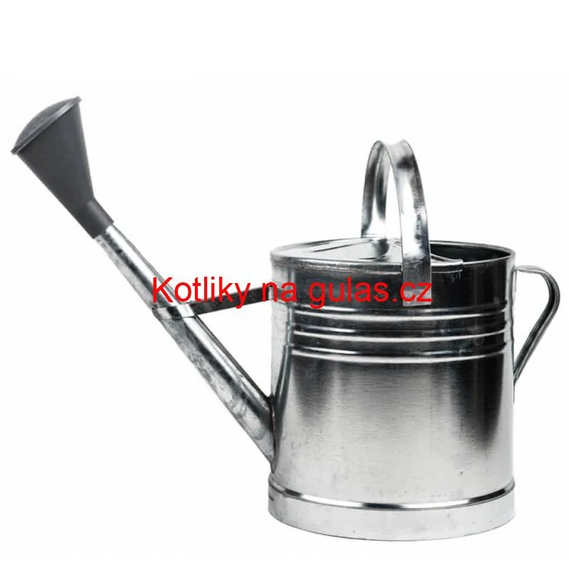 Pozinkovaná konev s růžicí 12 l (plechová)