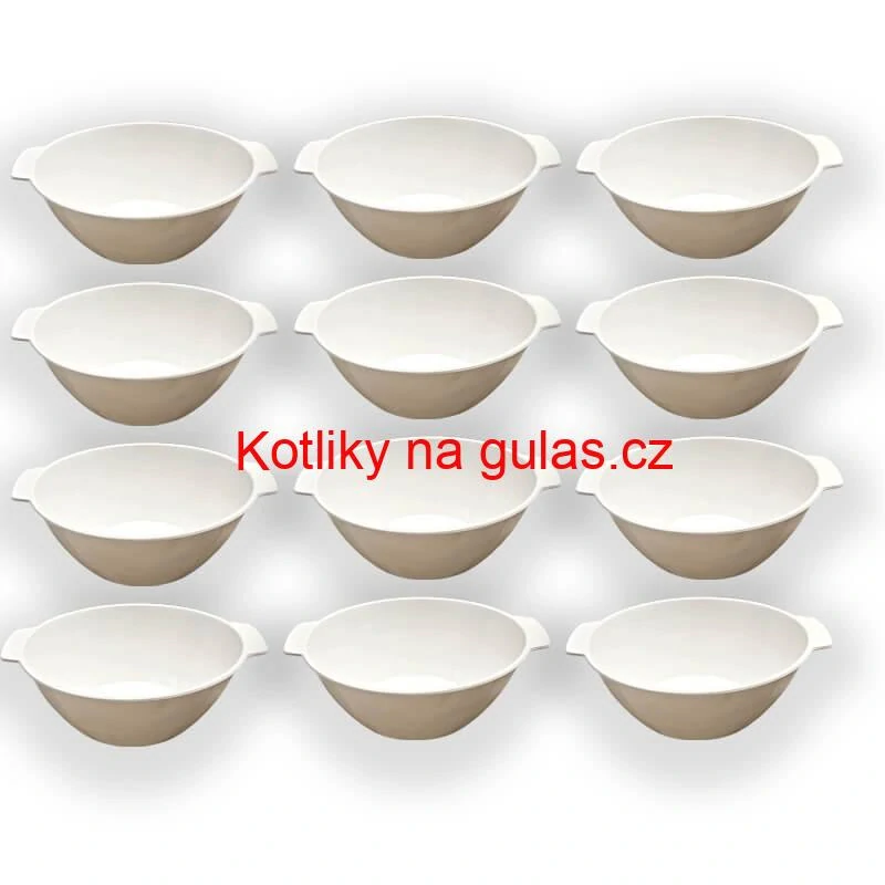 Sada 12 ks: Plastová miska na fajnový kotlíkový guláš a polévky – 500 ml