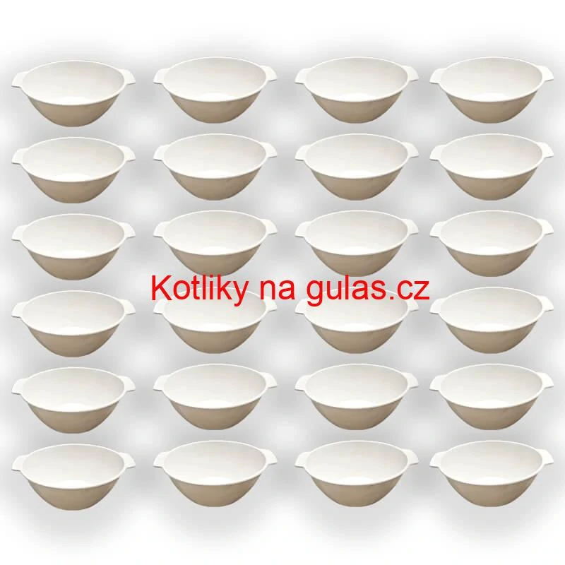 Sada 24 ks: Plastová miska na fajnový kotlíkový guláš a polévky – 750 ml