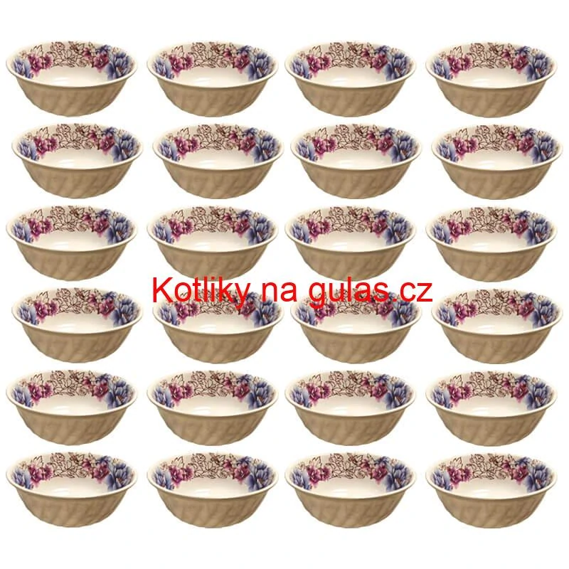 Plastová miska s květinovým vzorem (750 ml) – nyní v sadě 24 kusů!