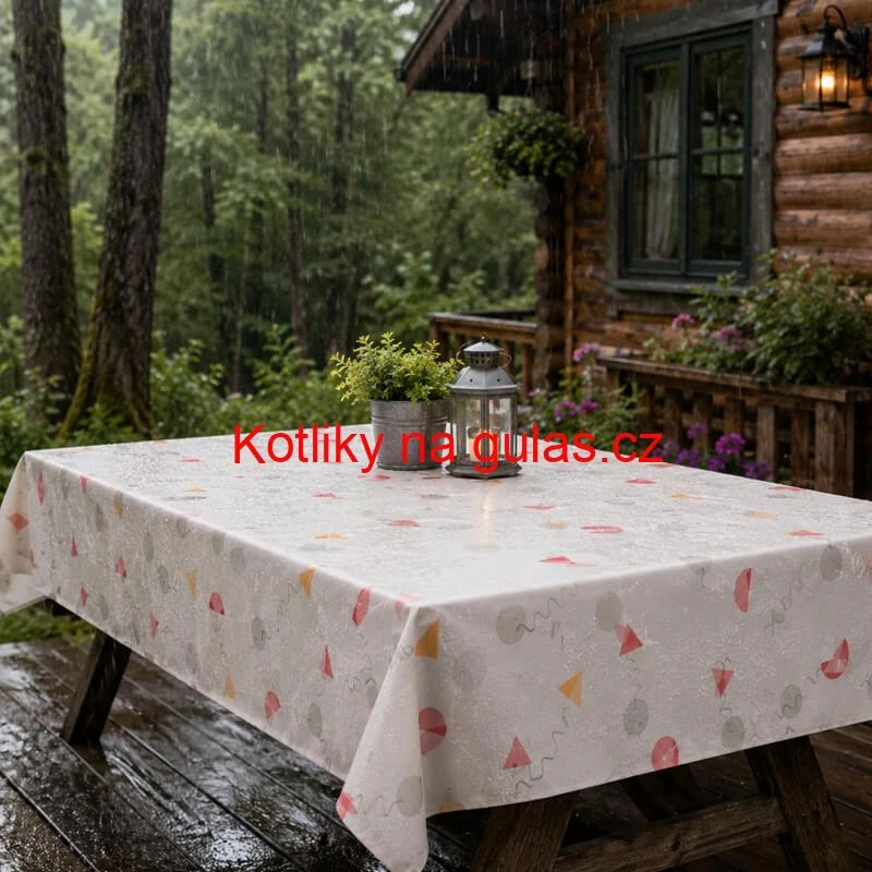 Omyvatelný PEVA ubrus Veselé tvary 137 × 183 cm