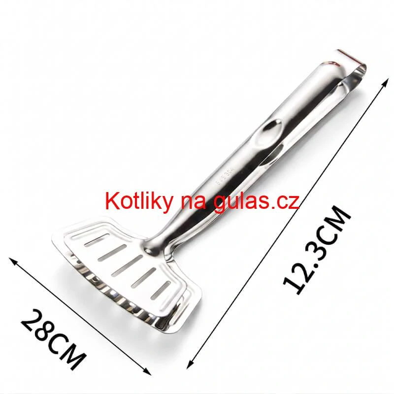 Nerezové kleště na rybu – kuchyňská obracečka 2 v 1, 28 cm